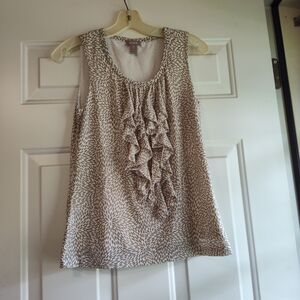 Women's Chico's Khaki Print Top Size 0